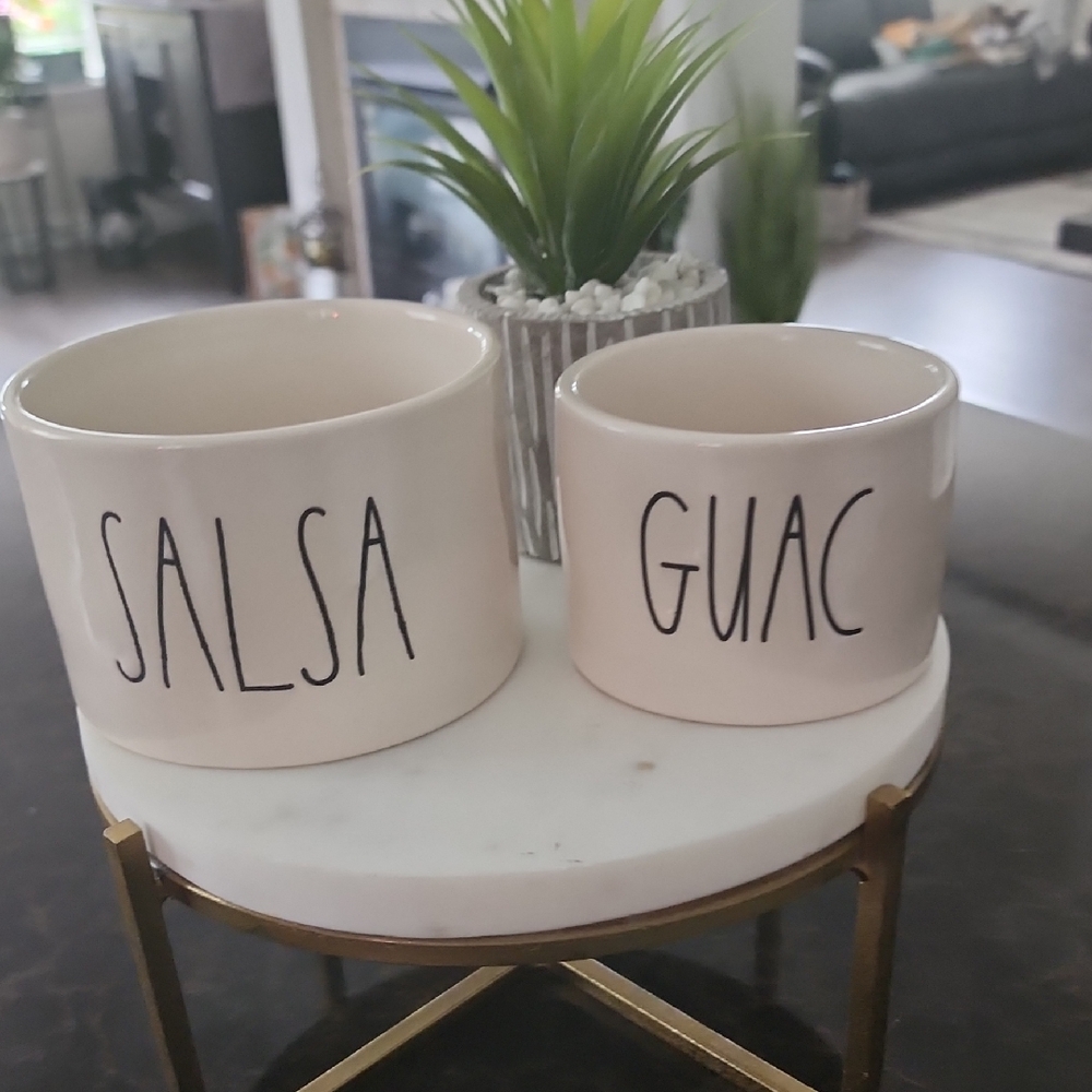 Rae Dunn White Salsa and Guac Bowls